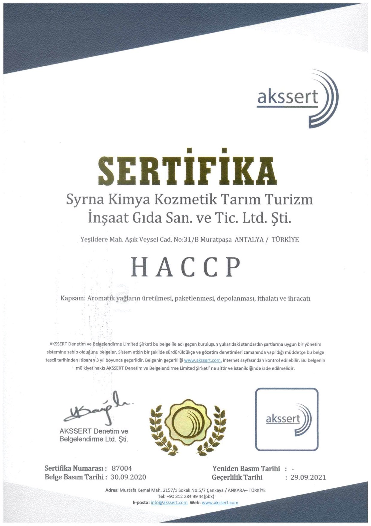 Syrna Haccp